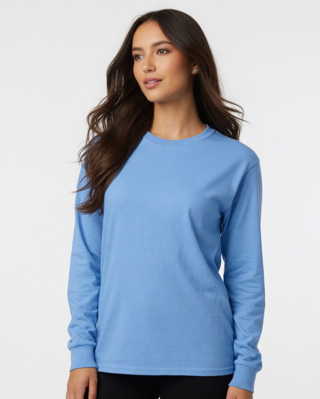 Gildan Heavy Cotton Long Sleeve Crewneck T-Shirt for Layering & Custom Printing 100% U.S. Cotton Tee